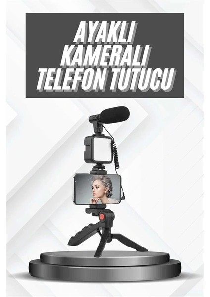 Telefon Tutucu Mikrofonlu Işıklı Youtuber Video Kayıt fiyatları