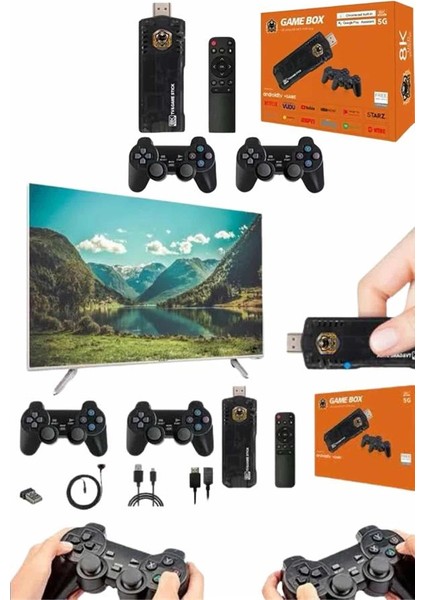 Game Box Android Tv 36500 Oyunlu Atari 5g 8k Hdr Ultra Hd 64 GB modelleri