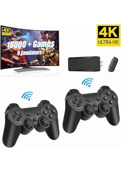 Retro Game Stick Çift Kol Kablosuz Atari Oyun Konsolu 2.4g Uyumlu