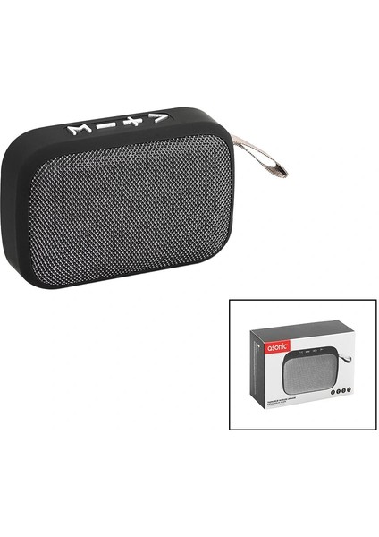 Bluetooth Wireless Mini Hoparlör Speaker USB Şarjlı 3W 300MAH Pil - Mikrofon - Kart Girişi As-02 (5047)