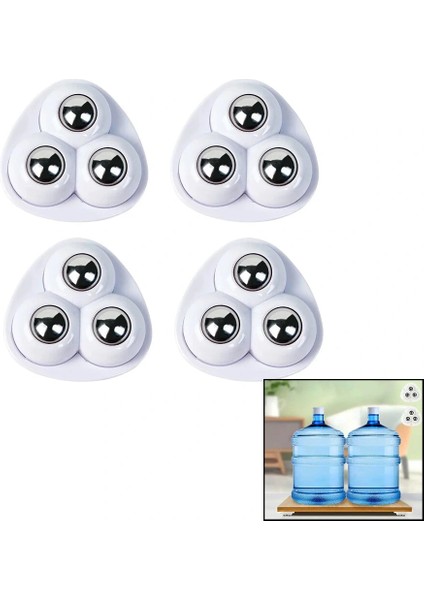 4 Pcs 3 Bilya Tekerlekli Mobilya Eşya Taşıma Aparatı 360 Derece (5047)