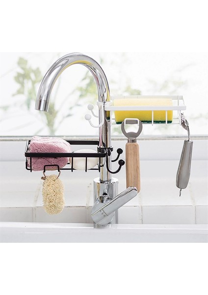 Paslanmaz Çelik Mutfak Banyo Musluğuna Sabitlenebilir Sabunluk (5047)