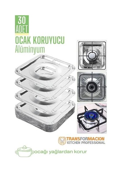 Ocak Koruyucu Folyo - Kızartma Yemek Yağ Koruyucu Folyo 30 Adet