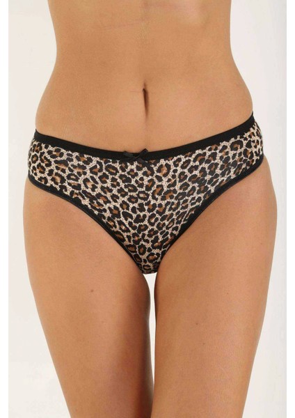 7 Adet Leopar Desenli Likralı Yumuşak Dokulu Kadın Slip Külot fiyatları