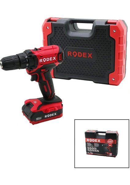 2 Kademe Hız-Vitesli Şarjlı=çift BATARYA19PCS Uçlumatkap 0-350 / 0-1350 Rpm 16.8V / 2.0A Lı-Ion RDX-3365 (5047)