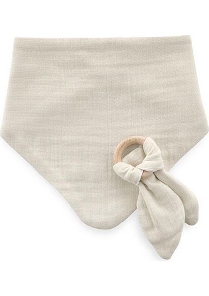 Nessiworld Ahşap Diş Kaşıyıcılı Bürümcük Müslin Önlük 736 Ekru