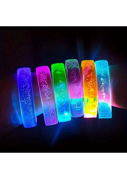 Mavi LED Işıklı Baskı Yapılabilen Pilli Bileklik Bilezik 1,5 cm Genişlik (5047) fırsatları