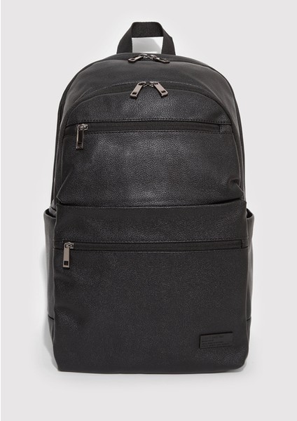 Suni Deri Siyah Sırt Çantası 0911952-900