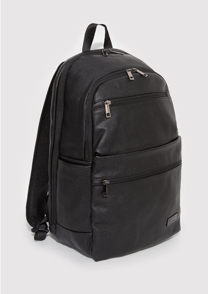 Suni Deri Siyah Sırt Çantası 0911952-900