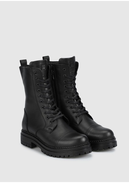 Siyah Deri Kadın Bot fırsatları