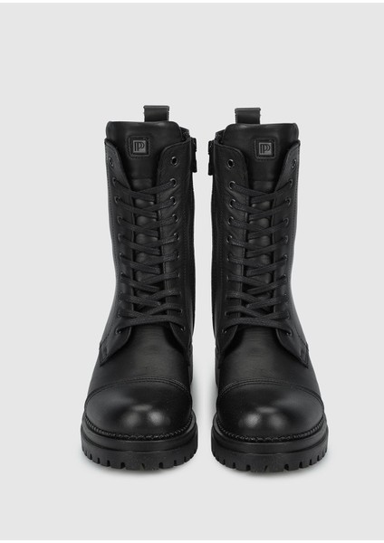 Siyah Deri Kadın Bot indirimleri