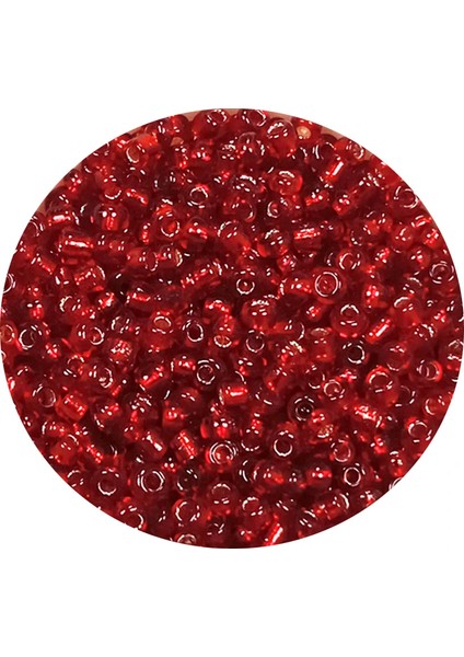Dökme Cam Kum Boncuk (11/0) 2 mm - 20 Gram - Şeffaf Koyu Kırmızı - BNC015 fiyatları