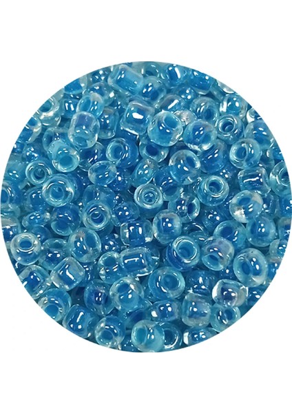 Dökme Cam Kum Boncuk (8/0) 3 mm - 60 Gram - Şeffaf Gök Mavi - BNC214 fiyatları