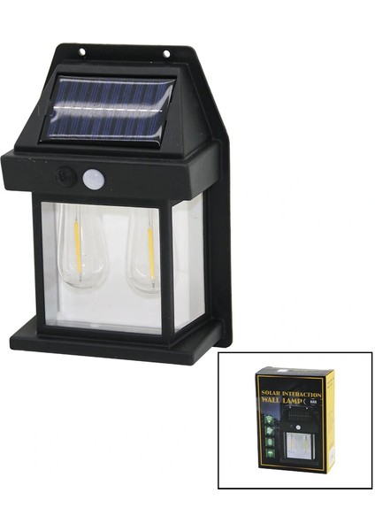 2 Lamba Solar - Sensörlü Aplik Duvar Lambası Dış Mekan 5.5V - 1W - 1800MAH (5047)