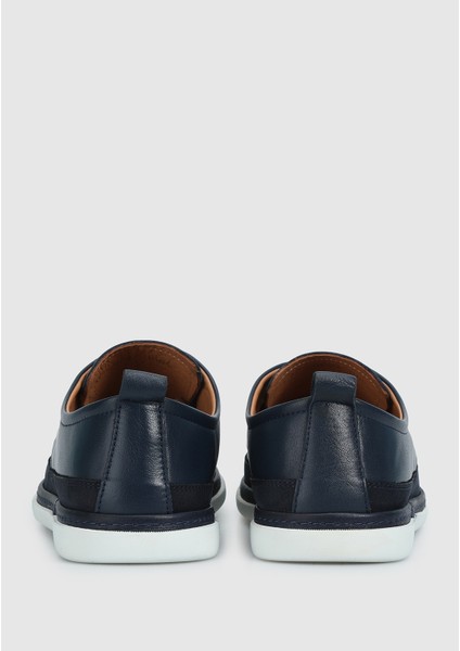 Lacivert Deri Erkek Ayakkabı fırsatları