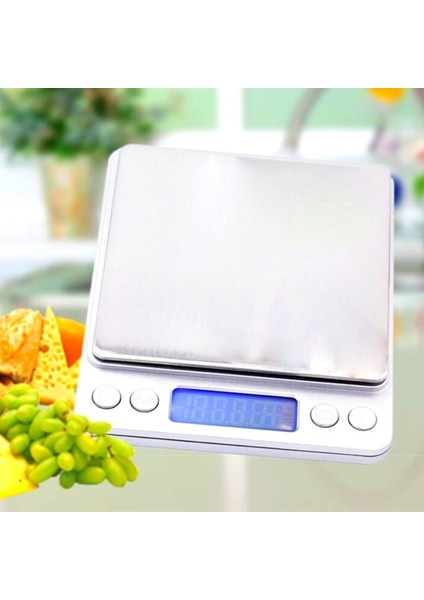 Elektronik 3 kg Kapasiteli Dijital Hassas Kantar Mutfak Tartısı Terazi (5047)
