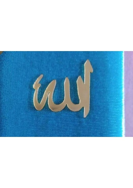 Allah Yazısı Yapışkanlı Mevlüt Kına Nişan Pleksi Gold Renk 25 Adet