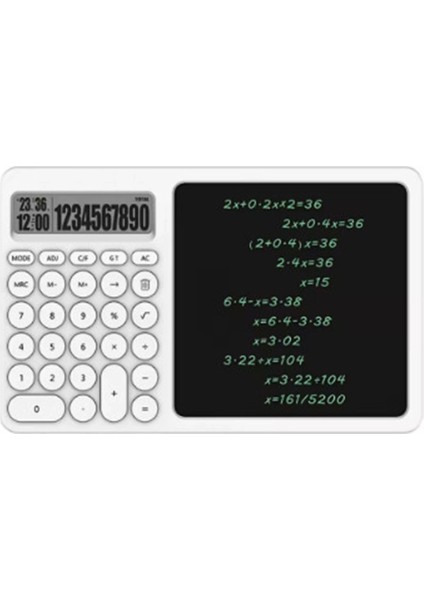Çok Amaçlı Digital Hesap Makinesi LCD Ekran Yazma Tableti Ofis Okul Için Silinebilir El Yazısı Not Defteri ( Lisinya )