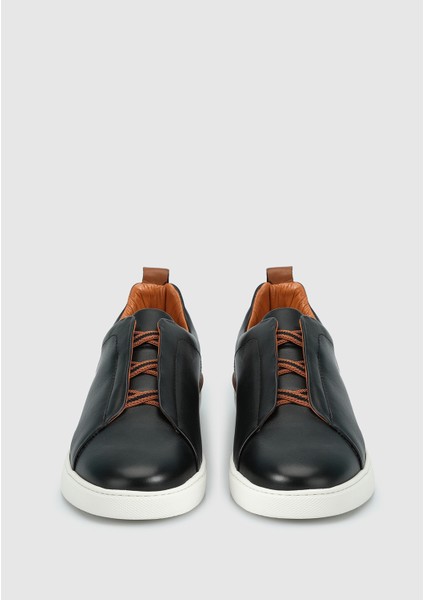 Siyah Deri Erkek Sneaker modelleri