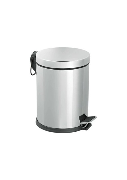 Pedallı 8lt Krom Metal Çöp Kovası (5047)