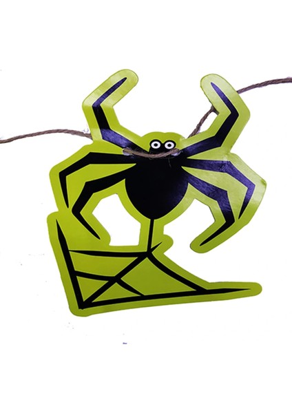 Örümcek Şekilli Asmalı Halloween Flama Banner Afiş 2 Metre (5047)