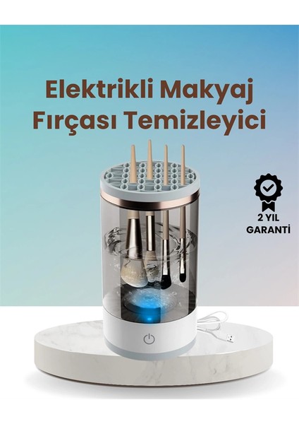 USB Şarjlı Derin Temizlik Makyaj Fırçası Yıkama Makinesi