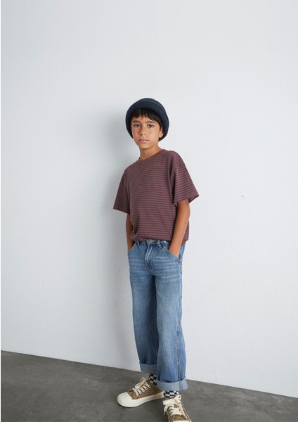 Kahverengi Çizgili Tişört 6610390-90787