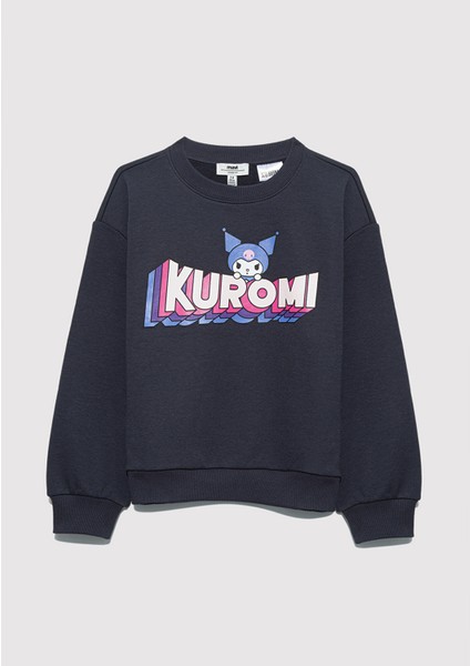 Kuromi Baskılı Antrasit Sweatshirt 7S10139-70087
