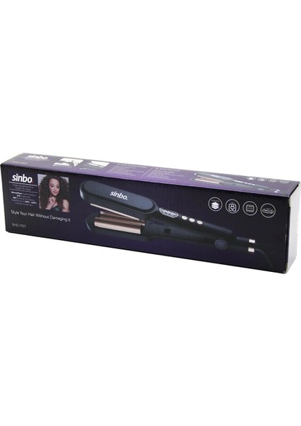 Dijital Saç Şekillendirme Cihazı 38X90MM Seramik Kaplama 360 Derece Kablo=1.8mt LCD SIC.AYAR=140-220℃ SHD-1707 (5047)