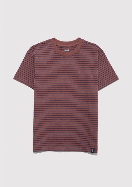 Kahverengi Çizgili Tişört 6610390-90787
