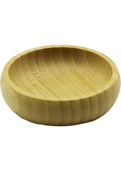 Tekli - Mini=8.5cm Ahşap Bambu Çerezlik - Lokumluk Kase (5047)