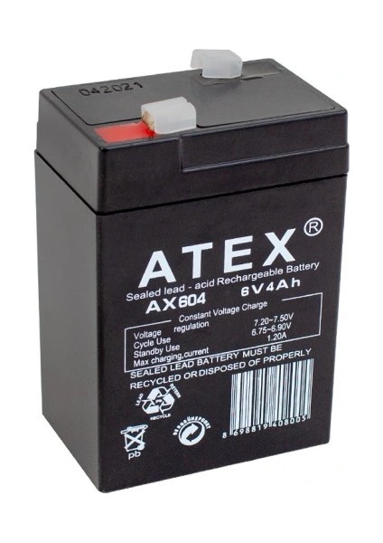Kalın Kuru Akü 6V-4AH Amper 70X48X101MM (5047)