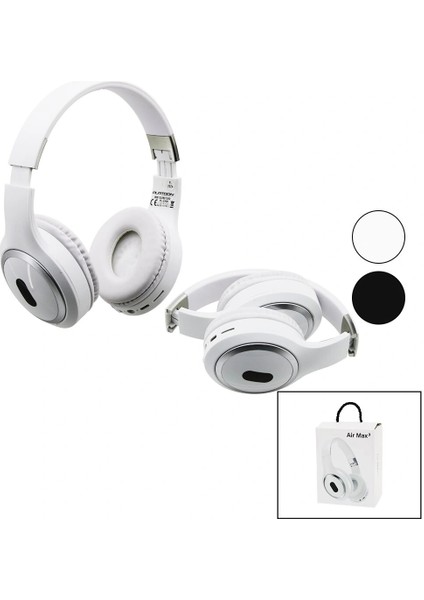 Aır Max 3 Katlanır Şarjlı Bluetooth Kulak Üstü Kablosuz Kulaklık PL-2335 (5047)