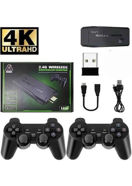 Game Stick 20000 Oyun Kablosuz Çift Kol Retro Oyunlar Game Stick Atari 2.4g 4K indirimleri