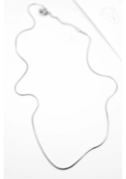 Yılan Zincir Kolye - 46CM - Gümüş fiyatları
