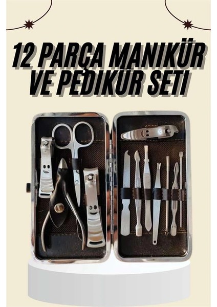 Tırnak Bakımı Tırnak Makası Profesyonel 12 Parça El Ayak Manikür Pedikür Seti fiyatları