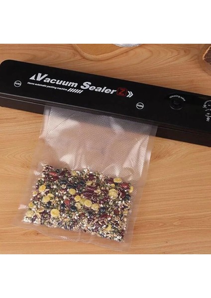 Vacuum Sealer Ev Tipi Vakumlama ve Yapıştırma Makinesi + 10 Adet Vakum Poşeti (5047) fiyatları