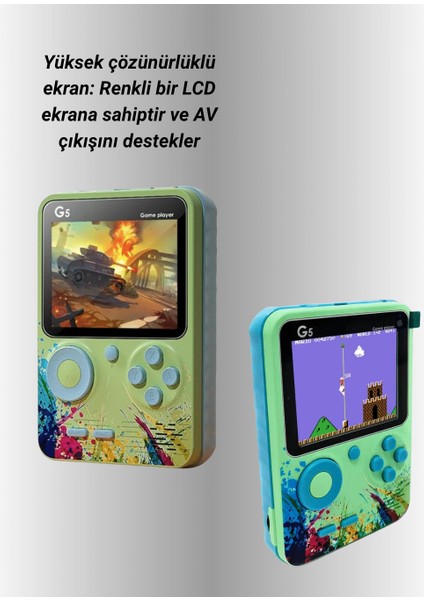 G5 Game Box Retro Mini Oyun Konsolu – 500 Dahili Oyun fırsatları