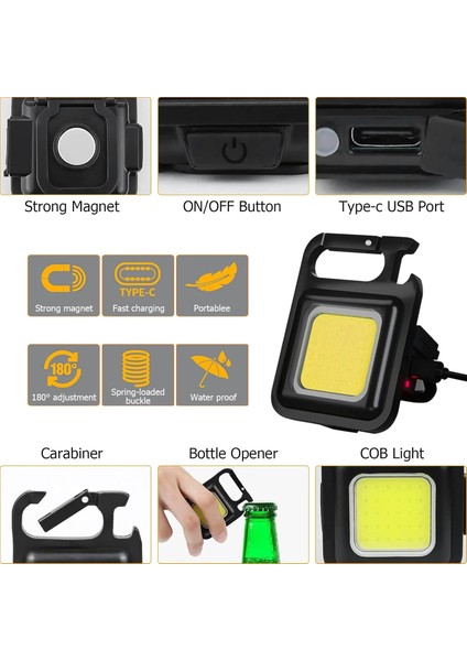 Anahtarlıklı Fener Fener Cob LED (5047) indirimleri