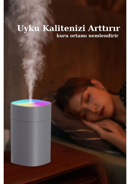 H2O Humidifier 400 ml Ulrasonik Hava Nemlendirici (5047)