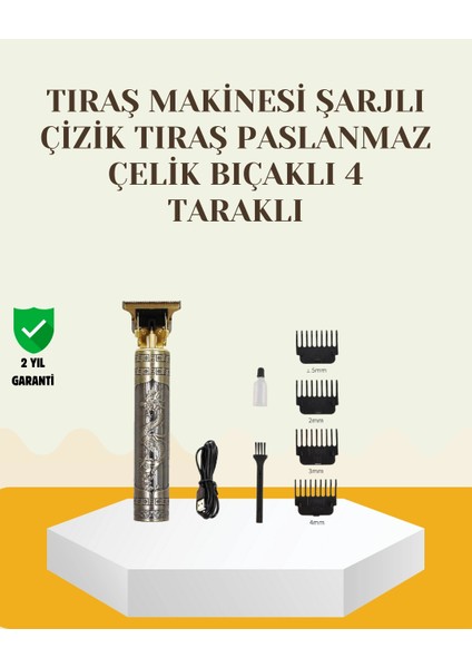 Şarjlı Titanyum Lı Saç ve Sakal Kesme Makinesi