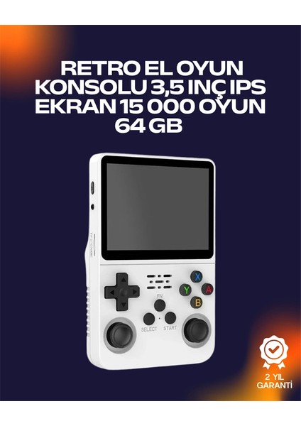 R36S Retro Oyun Cihazı – Çift Microsd Desteği, Çoklu Platform Uyumu, 3200 Mah Batarya