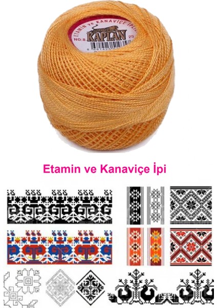 Kaplan Etamin ve Kanaviçe Ipi 8 No Kod/renk: 444 - fiyatları