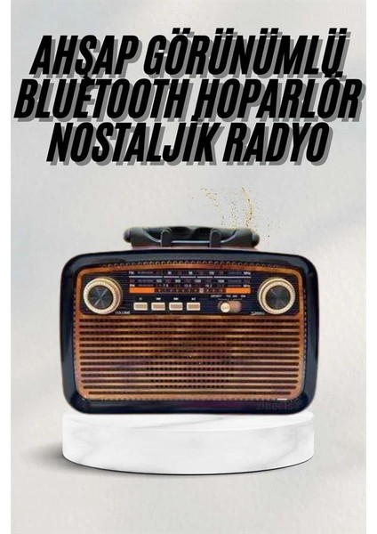 Bluetooth Hoparlör Ahşap Renk Vintage Işıklı Nostaljik Radyo Fm Ahşap Görünümlü fiyatları