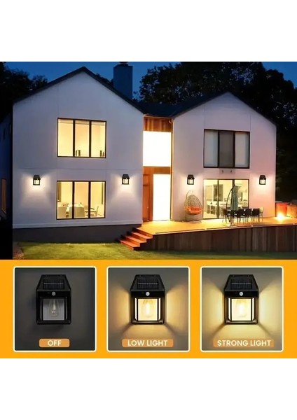 Solar Şarjlı Duvar Aplik Lambası Sensorlu EG-111 (5047) modelleri