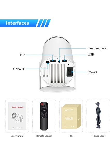 HY300 Full Hd Android Taşınabilir Mini Projeksiyon Cihazı (5047) fırsatları