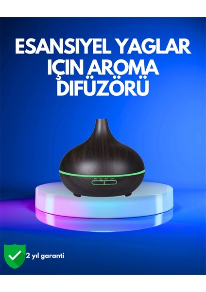 550 ml Kapasiteli Ultrasonik Difüzör – Yağsız Nemlendirici Kullanımıyla Uyumlu