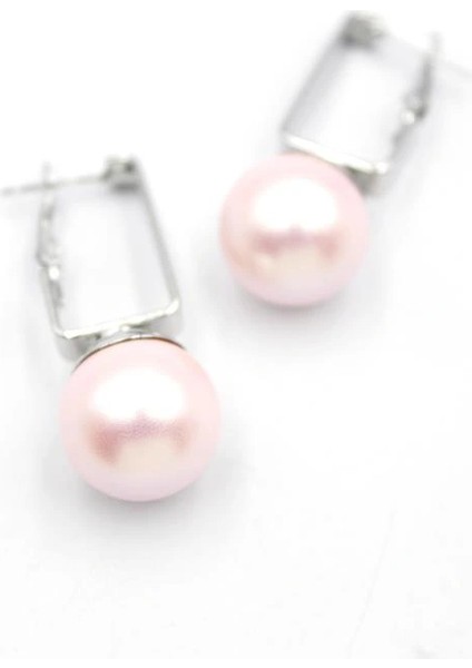 Incili Küpe - Pembe