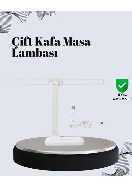 Ayarlanabilir Açıya Sahip Masa Lambası | Kademeli Işık Seviyesi, Modern ve Kompakt Tasarım