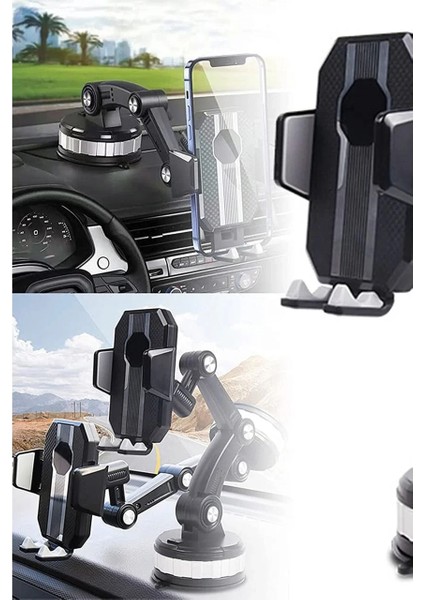 360 Derece Dönebilen Ayarlanabilir Araç Içi Vantuzlu Telefon Tutucu (5047) fırsatları